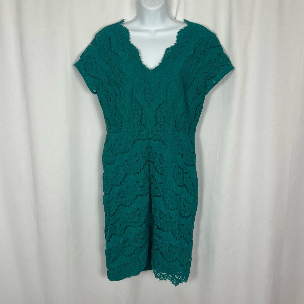 LOFT lace overlay sheath dress NWT 8P